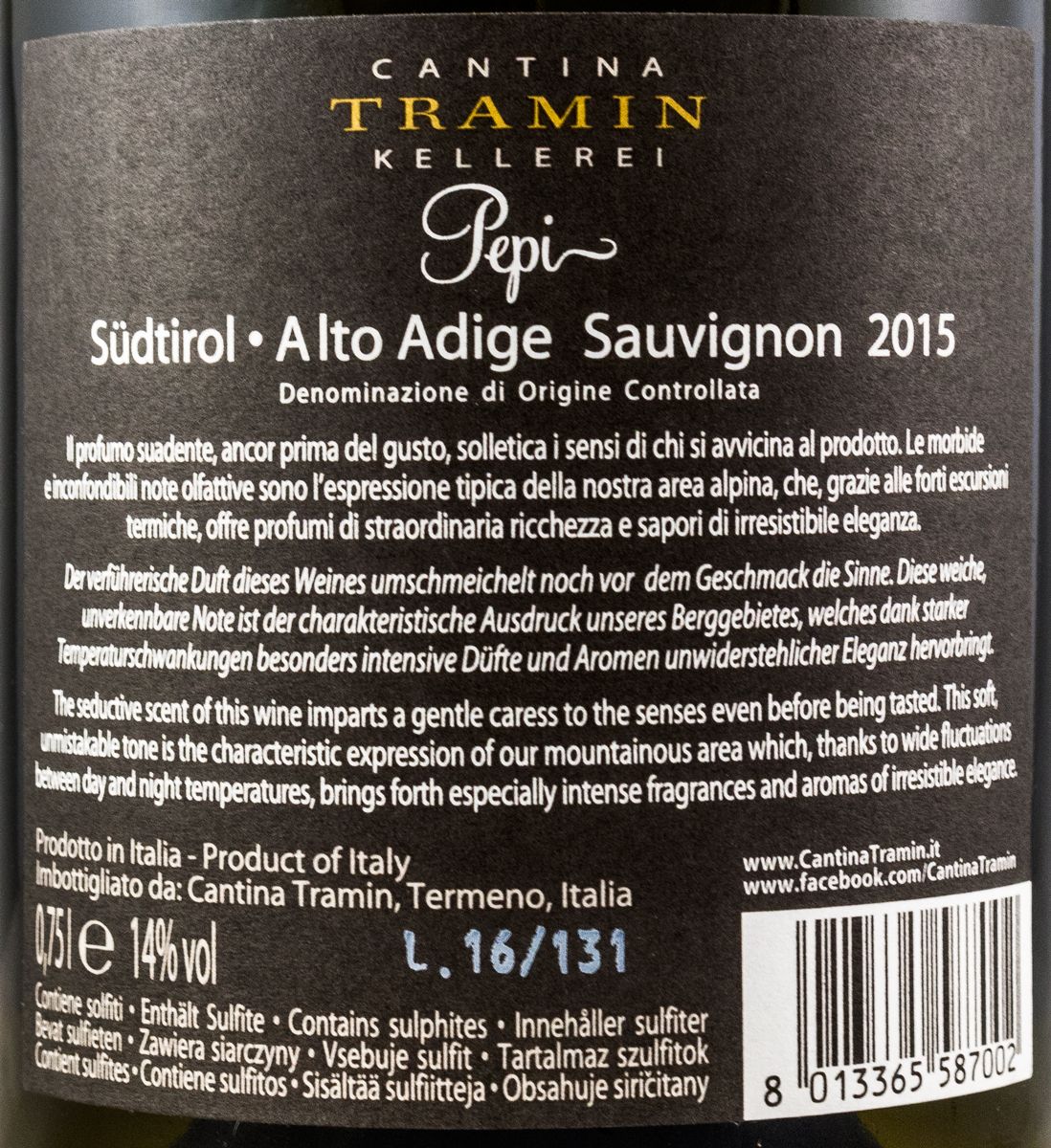 2015 Pepi Sauvignon white