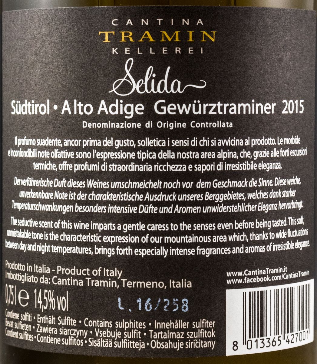 2015 Selida Gewurztraminer branco