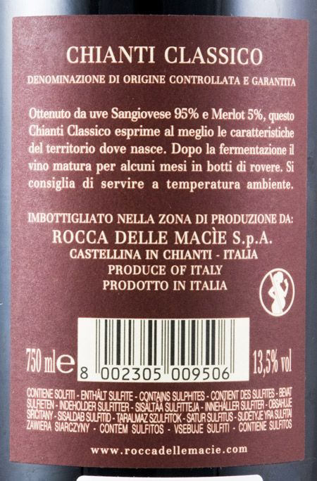 2015 Rocca Delle Macie Famiglia Zingarelli Chianti Classico red