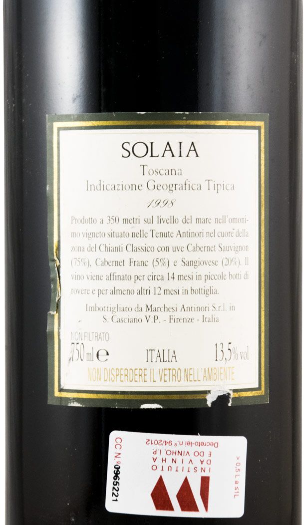 1998 Solaia tinto