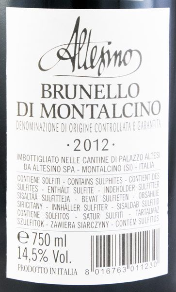 2012 Altesino Brunello di Montalcino tinto