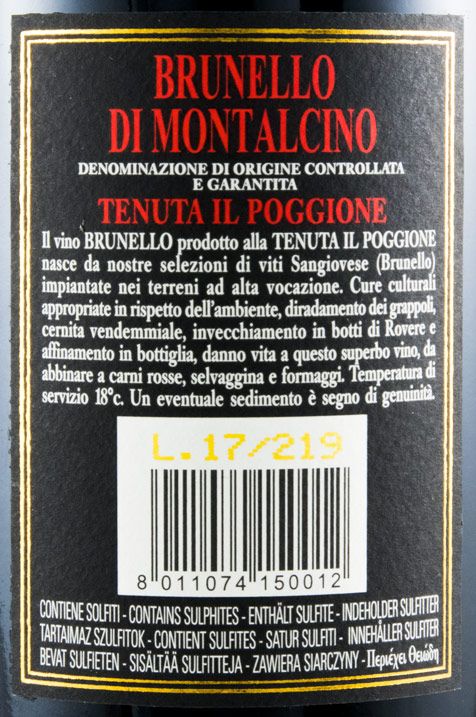 2013 Il Poggione Brunello di Montalcino red