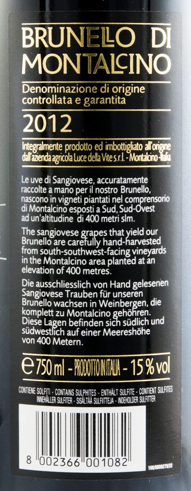2012 Luce Brunello Di Montalcino red