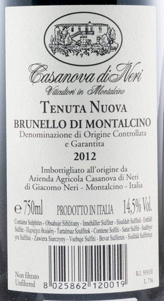 2012 Casanova di Neri Brunello di Montalcino tinto