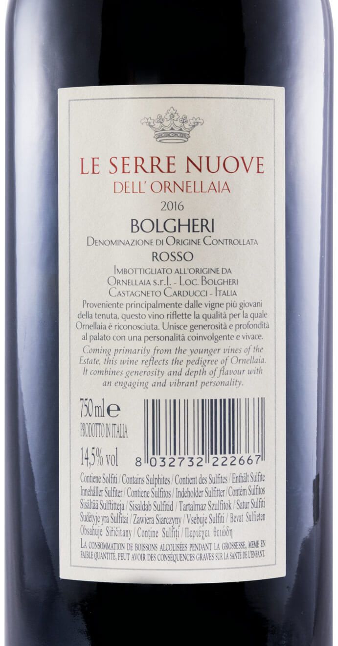 2016 Tenuta Dell'Ornellaia Le Serre Nuove red