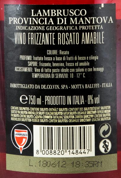 Lambrusco Sorbello rosé