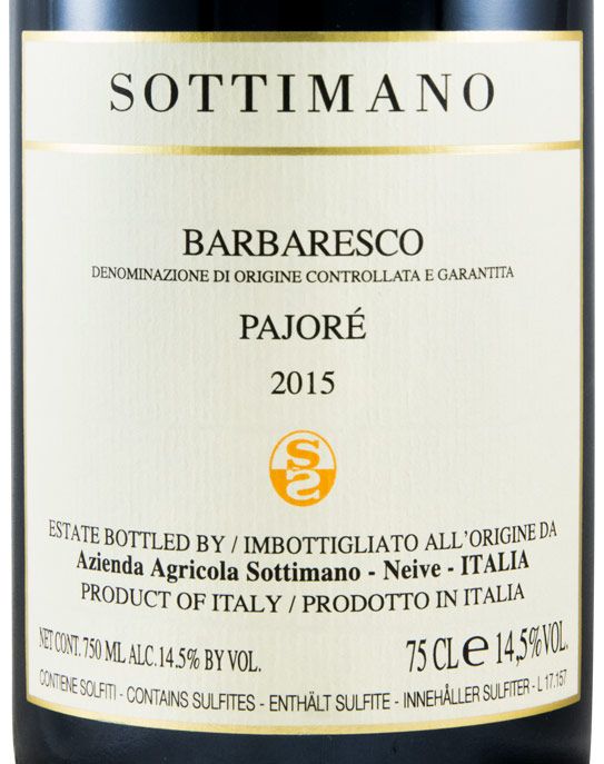 2015 Sottimano Pajore Barbaresco Piedmonte red