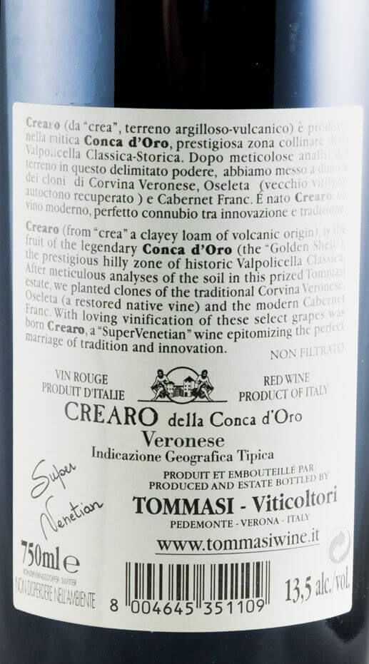 2001 Tommasi Crearo della Conca d'Oro red