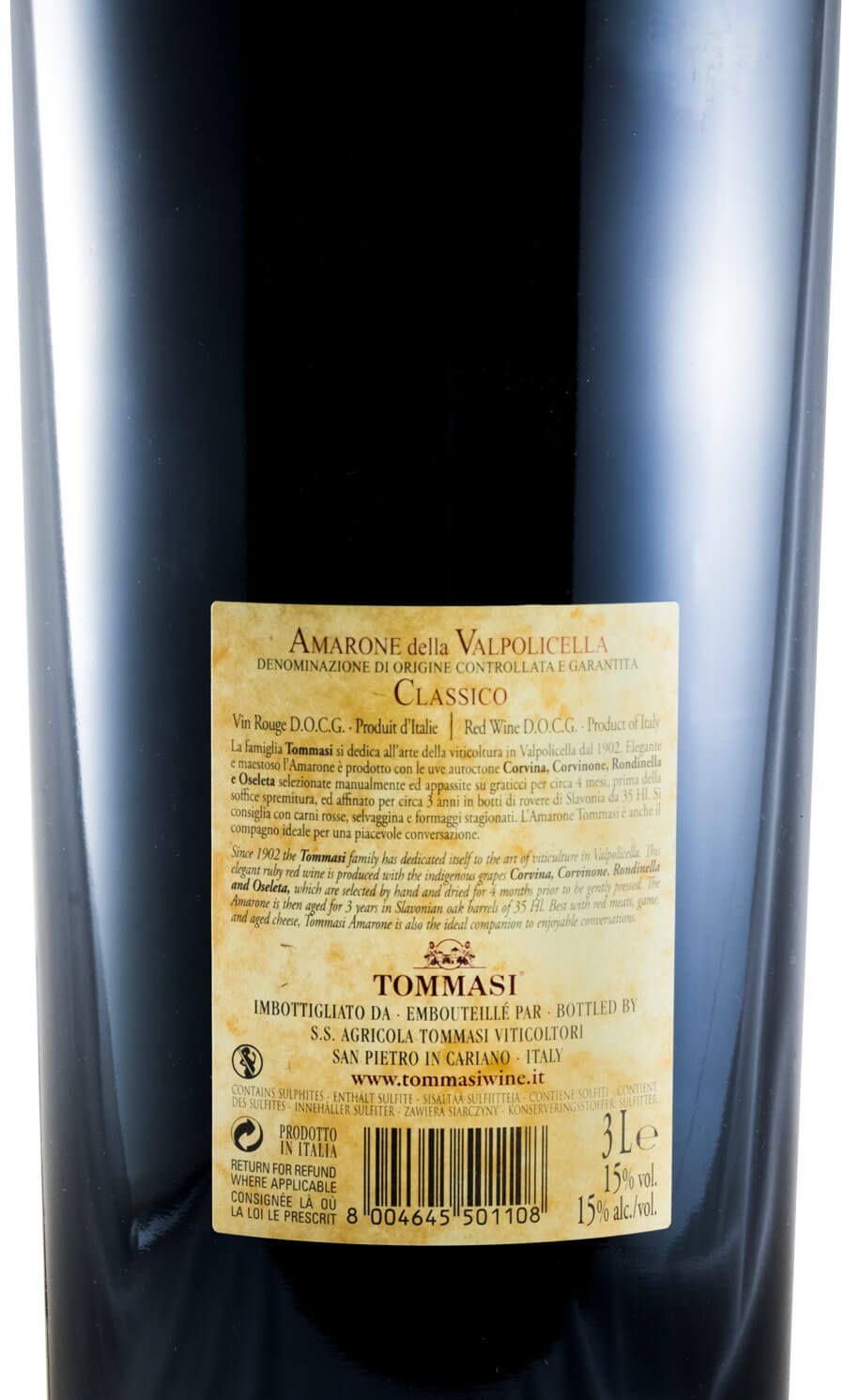 2013 Tommasi Amarone della Valpolicella Classico tinto 3L