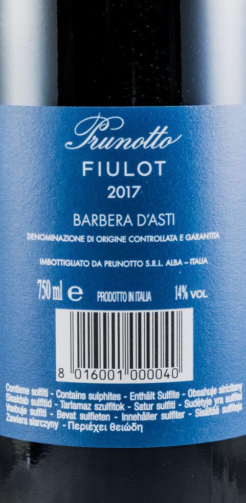 2017 Prunotto Fiulot Barbera d'Asti tinto