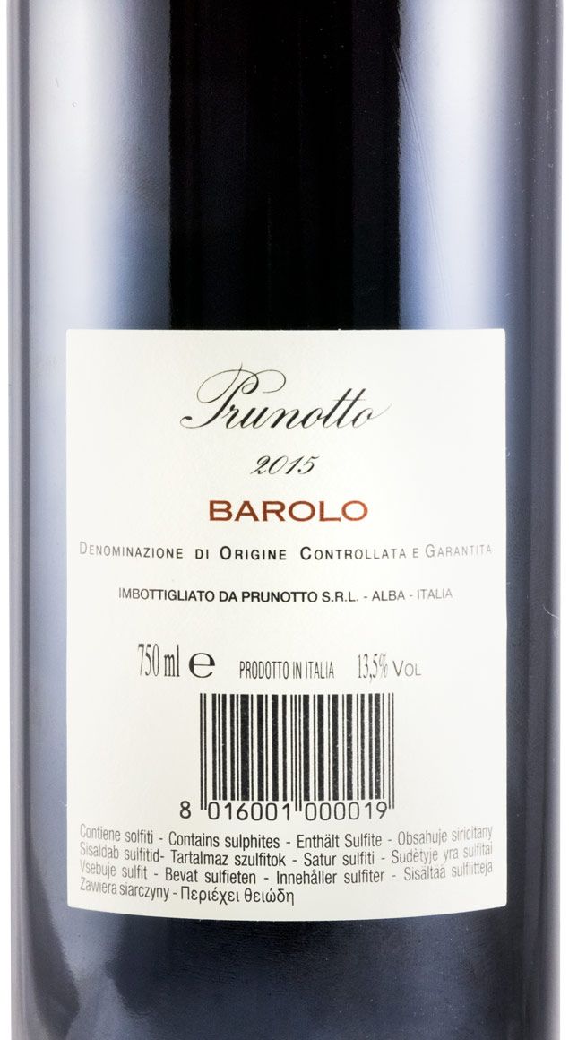 2015 Prunotto Barolo tinto