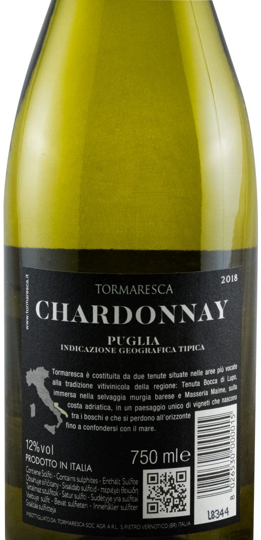 2018 Tormaresca Chardonnay white