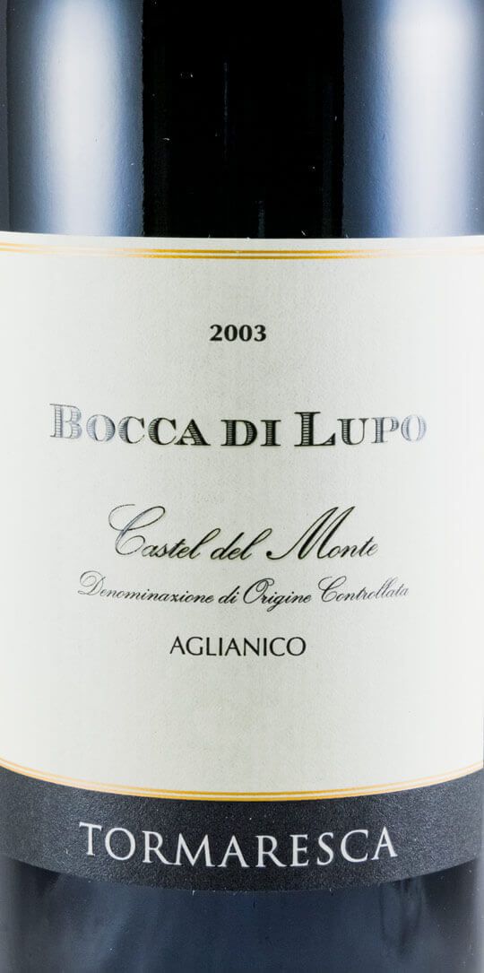 2003 Tormaresca Bocca di Lupo Aglianico Castel del Monte tinto
