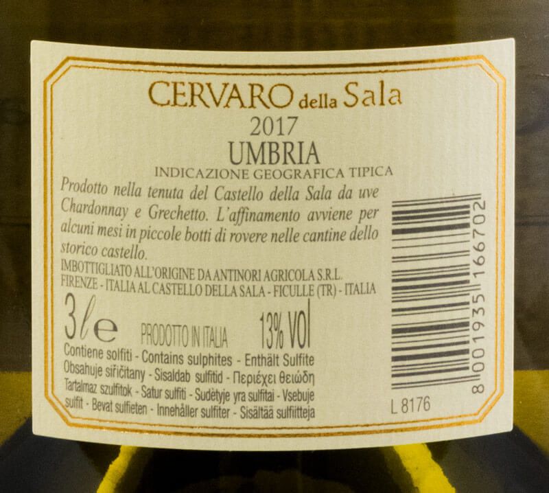 2017 Castello della Sala Cervaro della Sala white 3L