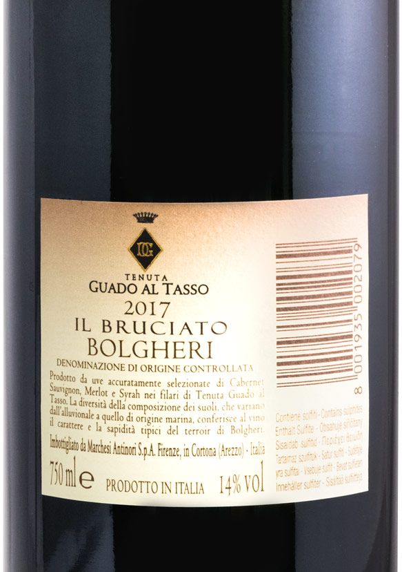 2017 Tenuta Guado al Tasso Il Bruciato Bolgheri tinto
