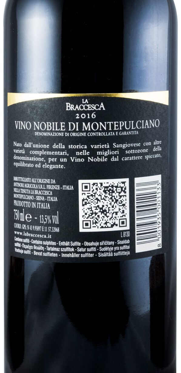 2016 La Braccesca Nobile di Montepulciano tinto