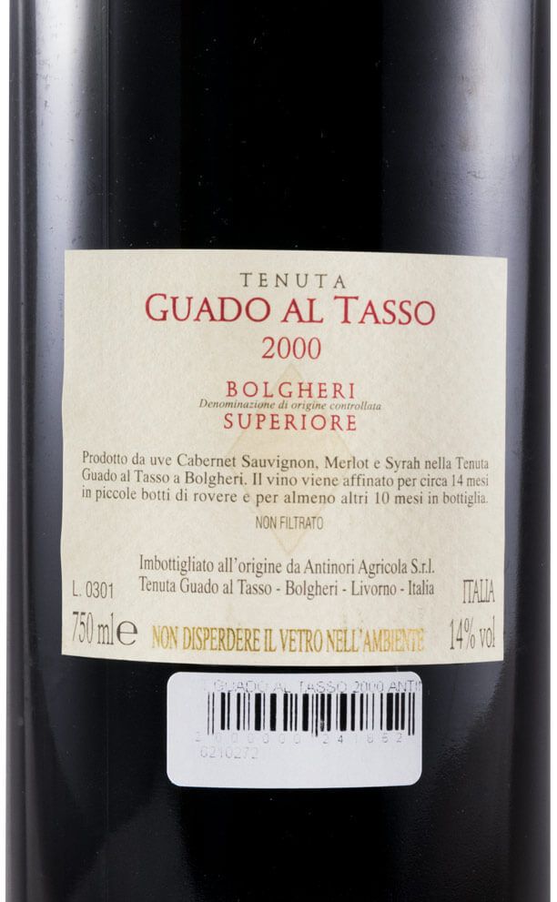 2000 Tenuta Guado al Tasso Bolgheri Superiore tinto