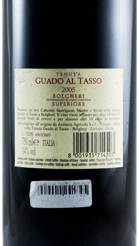 2005 Tenuta Guado al Tasso Bolgheri Superiore tinto
