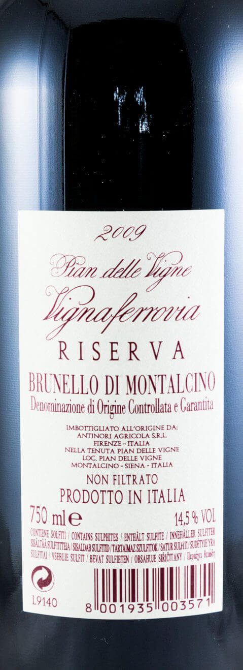 2009 Pian delle Vigne Vignaferrovia Brunello di Montalcino tinto