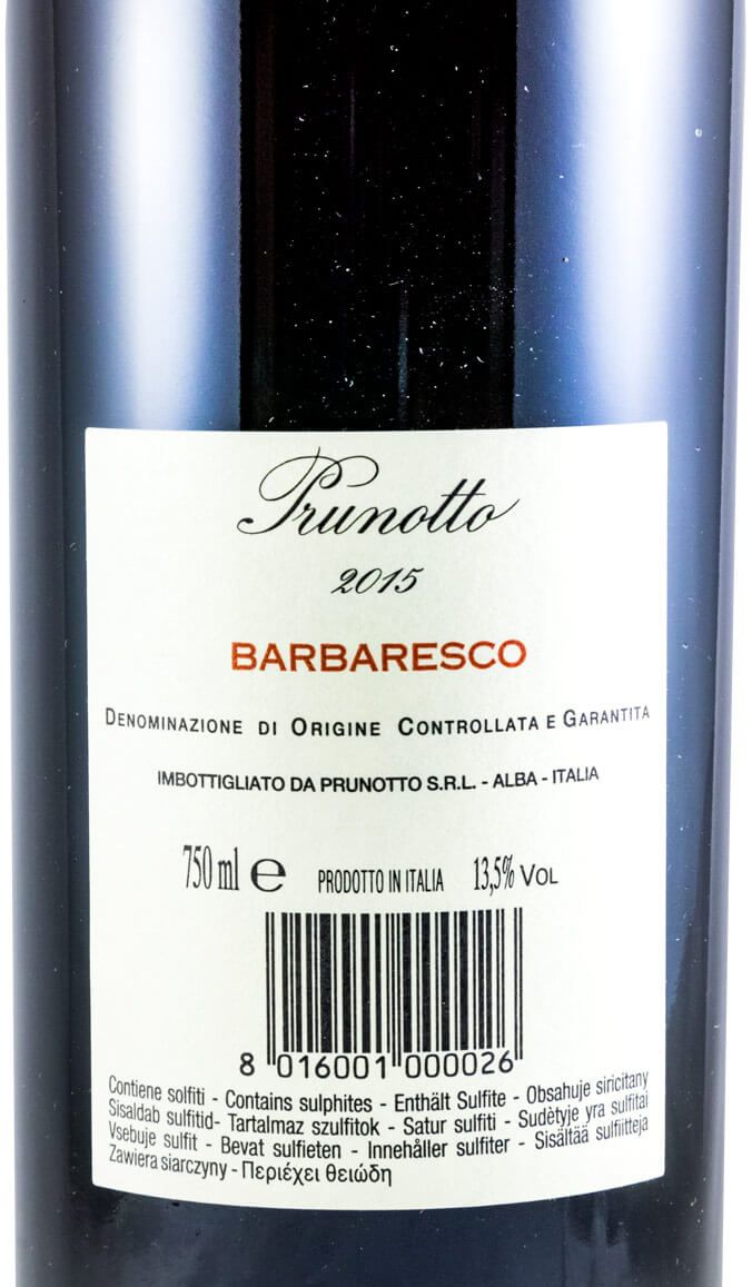 2015 Prunotto Barbaresco tinto