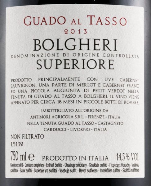 2013 Tenuta Guado al Tasso Bolgheri Superiore tinto