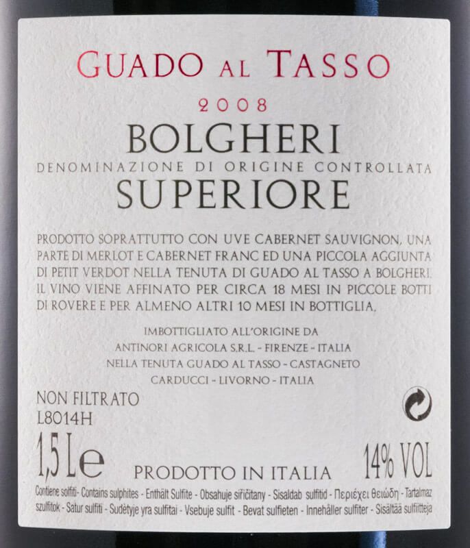 2008 Tenuta Guado al Tasso Bolgheri Superiore tinto 1,5L