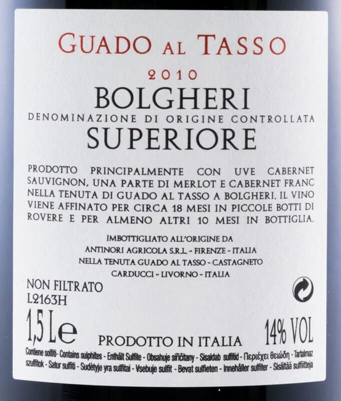 2010 Tenuta Guado al Tasso Bolgheri Superiore tinto 1,5L