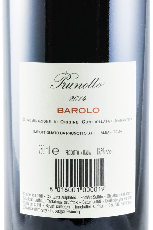 2014 Prunotto Barolo tinto