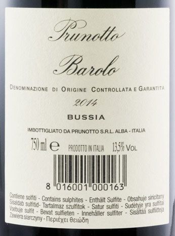 2014 Prunotto Bussia Barolo tinto