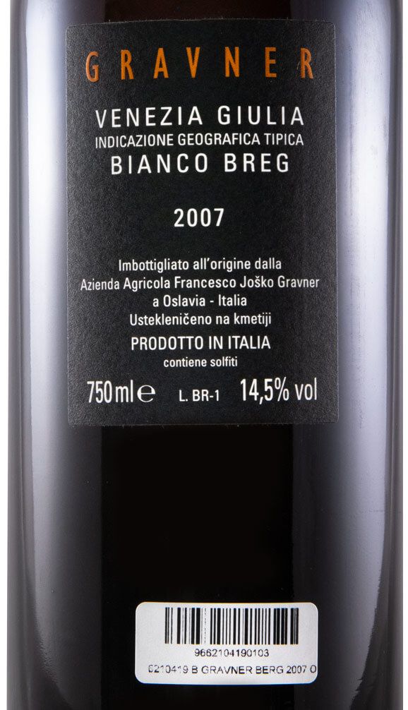 2007 Gravner Berg Orange Wine branco