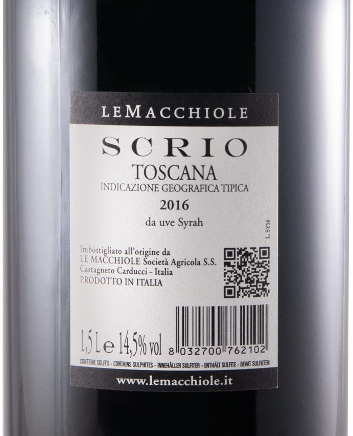 2016 Le Macchiole Scrio red 1.5L