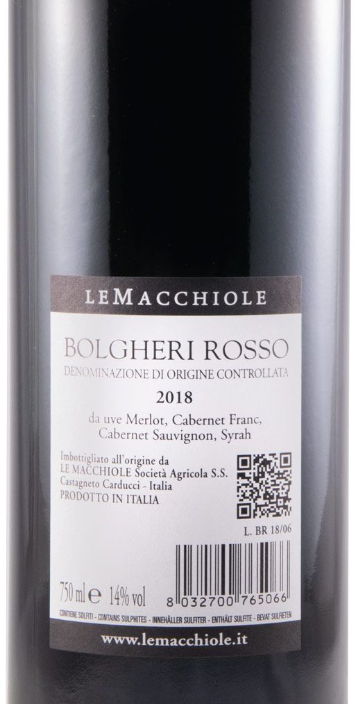 2018 Le Macchiole Bolgheri Rosso tinto