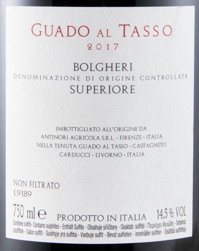 2017 Tenuta Guado al Tasso Bolgheri Superiore tinto