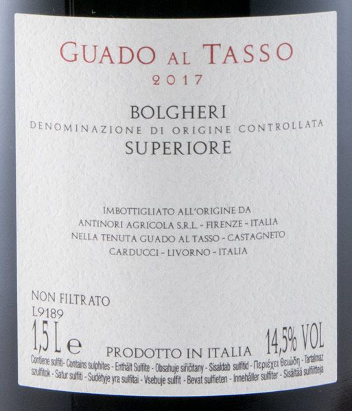 2017 Tenuta Guado al Tasso Bolgheri Superiore tinto 1,5L