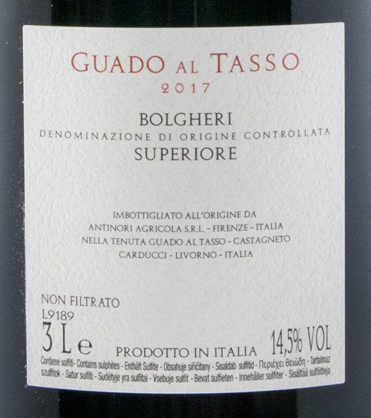 2017 Tenuta Guado al Tasso Bolgheri Superiore tinto 3L