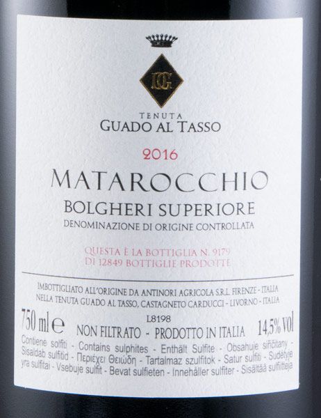 2016 Tenuta Guado al Tasso Matarocchio Bolgheri Superiore red