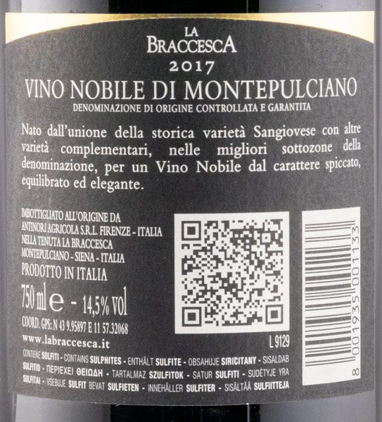 2017 La Braccesca Nobile di Montepulciano tinto
