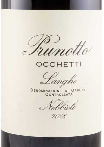 2018 Prunotto Occhetti Nebbiolo Langhe red