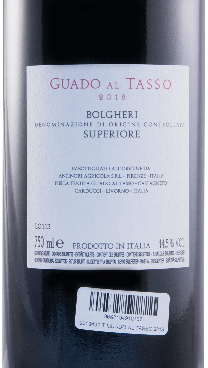 2018 Tenuta Guado al Tasso Bolgheri Superiore tinto