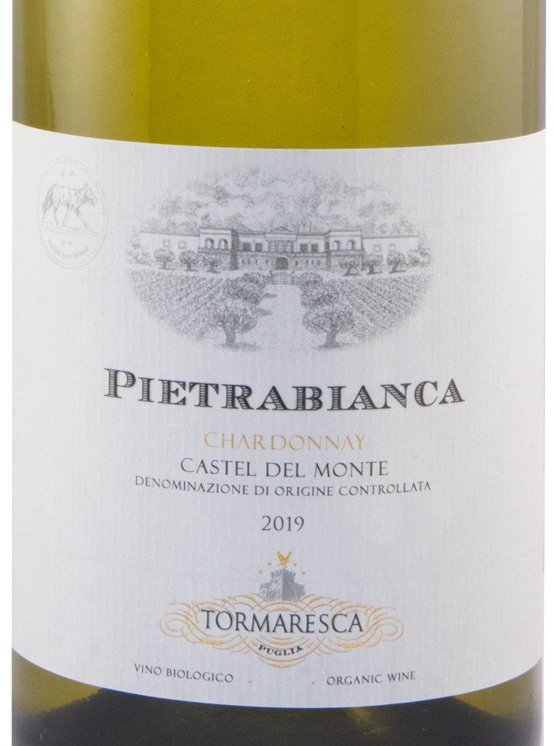 2019 Tormaresca Pietrabianca Chardonnay Castel del Monte biológico branco