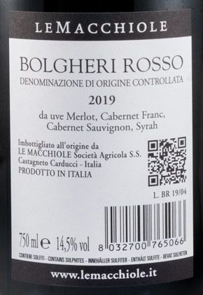 2019 Le Macchiole Bolgheri Rosso tinto