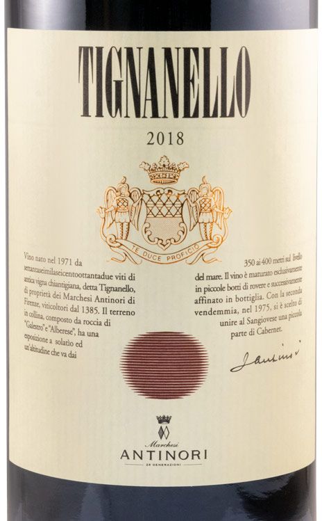 2018 Tignanello red 1.5L