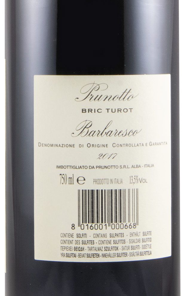 2017 Prunotto Bric Turot Barbaresco red