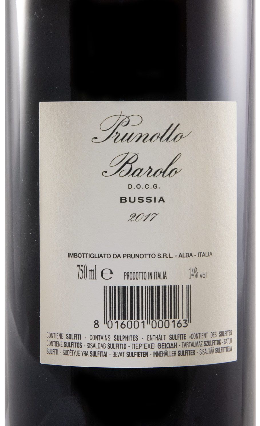 2017 Prunotto Bussia Barolo tinto