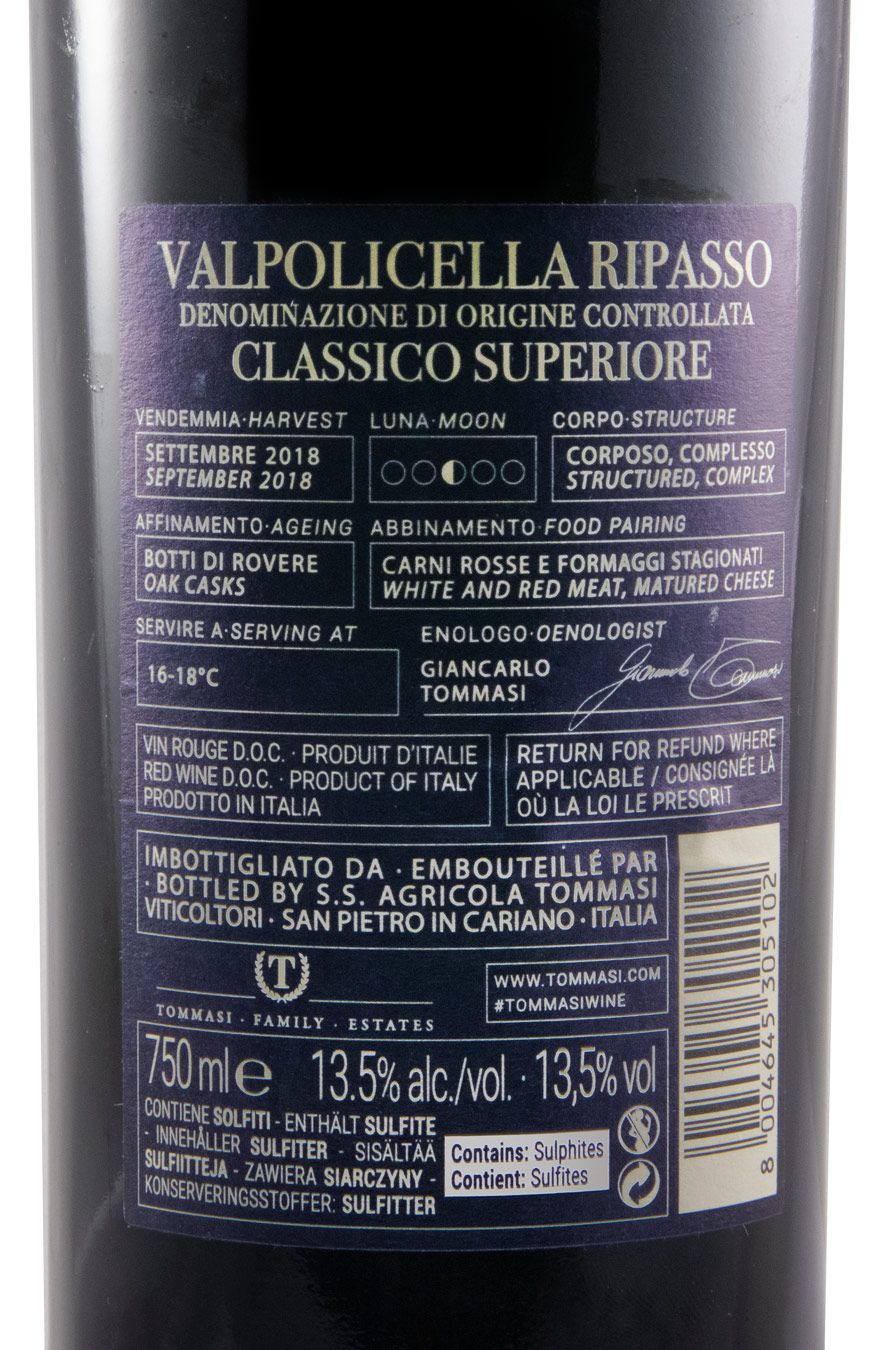 2018 Tommasi Ripasso Valpolicella Classico Superiore tinto