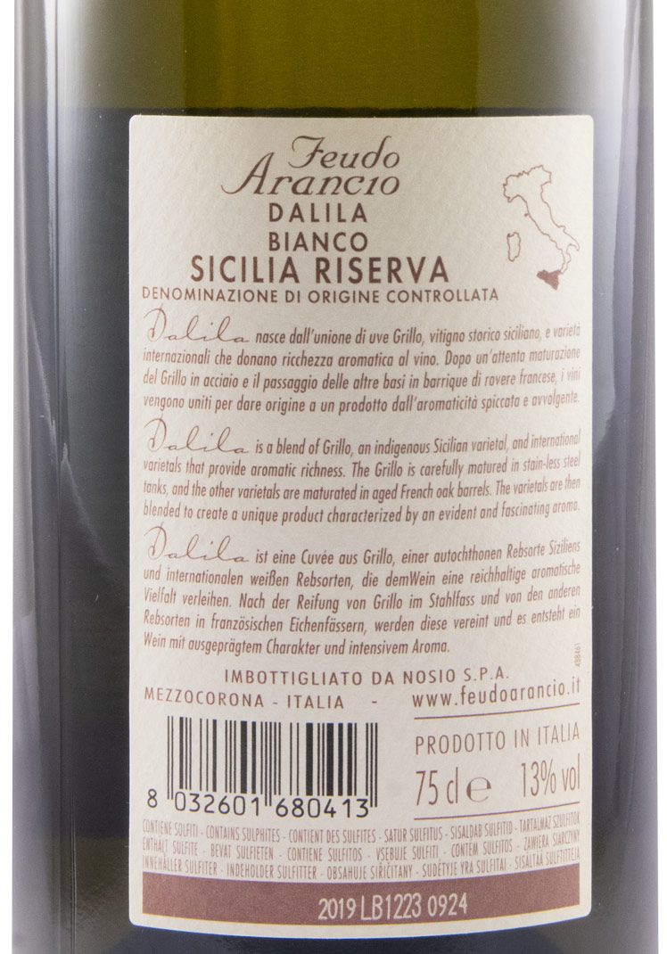 2019 Feudo Arancio Dalila Riserva branco