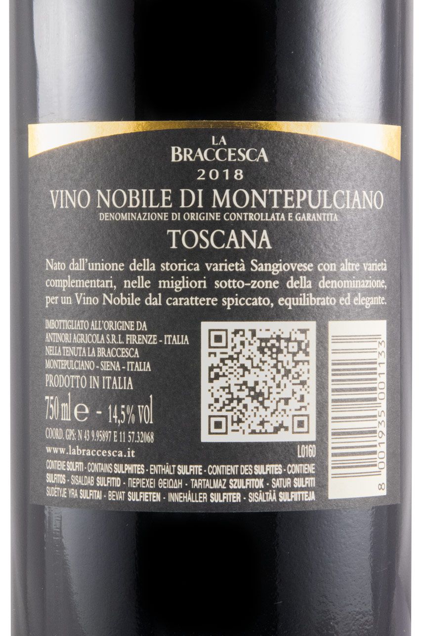 2018 La Braccesca Nobile di Montepulciano red