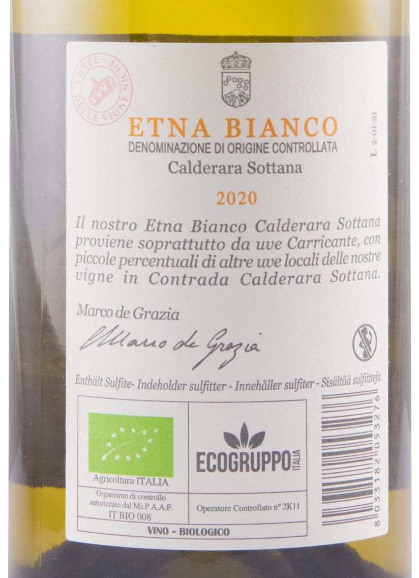 2020 Tenuta delle Terre Nere Etna Calderara Sicilia biológico branco