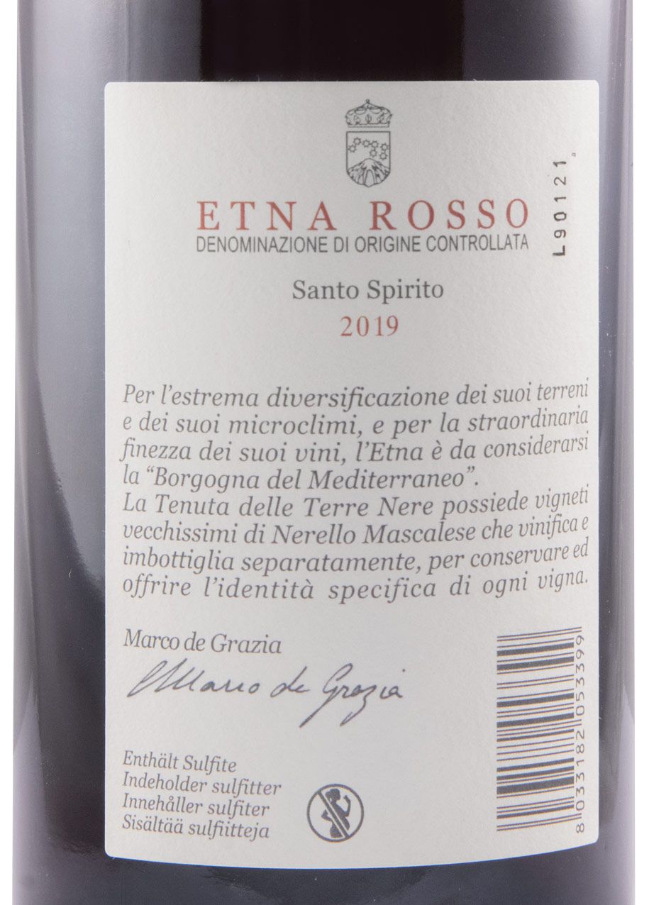 2019 Tenuta delle Terre Nere Etna Santo Spirito Sicilia tinto