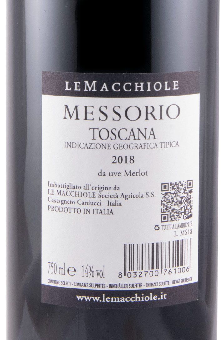 2018 Le Macchiole Messorio tinto